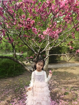 蔡沐瑶小同学今天2026.04.19星期天去北京植物园春游啦！ #天真活泼可爱的小宝贝  #我家小公主闪亮登场啦  #记录宝贝的快乐童年